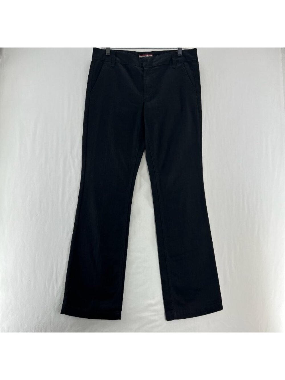 Tommy Hilfiger Bootcut Pants Womens 8 Mid Rise Chino Casual Business Twill Black